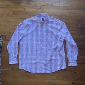 Johnnie-O Prep-Formance Plaid Button Down Shirt Stretch 2XL